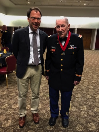 Andrew Marble and WWII liaison pilot Major Paul Harrington